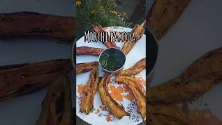 Mirchi pakoda recipe shortsfeed chillipakora trending viralshort viralvideo letestrecipe [upl. by Ensign]