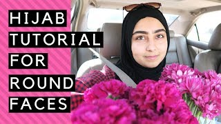 THE BEST HIJAB TUTORIAL FOR ROUND FACES amp CHUBBY CHEEKS [upl. by Ainoet]