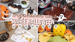 ORGANISER UNE SOIRÉE HALLOWEEN 🎃 apéro entrée plat amp dessert  kit gratuit [upl. by Nelag]