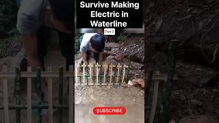 A Young Boy Survive Making Electric in Waterline in Wildlife bushcraft nature wildlife shorts [upl. by Wyn]