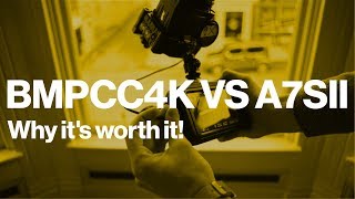 Blackmagic Pocket Cinema Camera 4k vs Sony A7Sii  Review [upl. by Joung527]