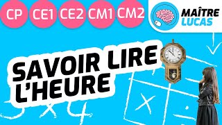 Savoir lire lheure CP  CE1  CE2  CM1  CM2  Cycle 2  Cycle 3  Se repérer dans le temps [upl. by Kellby]