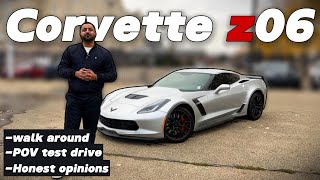 Corvette Z06 C7 quotlast real corvettequot  POV Test Drive  Walk around  Full Honest Review [upl. by Iatnohs]