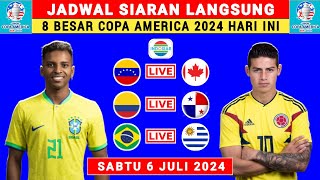 JADWAL SIARAN LANGSUNG 8 BESAR COPA AMERICA HARI INI  SABTU 6 JULI 2024  JADWAL COPA AMERICA 2024 [upl. by Zetnom]