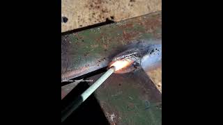 the secret to welding thin metal so it doesnt get holes stickweldingsquaretube stickwelding [upl. by Lecirg167]