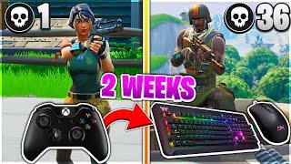 2 Weeks Switching From Controller to Keyboard and Mouse Fortnite Progression [upl. by Irami349]