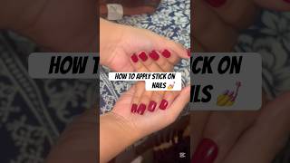 how to apply stick on nails foryoufyp [upl. by Schick490]