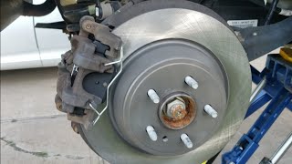 How to Replace Brakes and Change Rear Brake Pads and Rotors on 2017 Lincoln MKC MKT MKZ DIY [upl. by Newcomb]