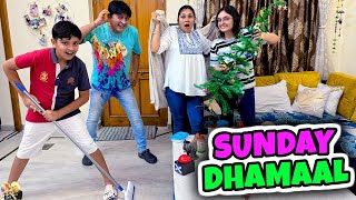 SUNDAY DHAMAAL  Comedy Family Challenge  Aayu and Pihu Show [upl. by Elyad]