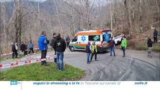 Incredibile incidente al Rally del Ciocco ragazzo ferito da una ruota che si stacca da auto [upl. by Peony682]