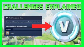 Fortnite Save The World Challenges Explained  How To Get VBucks From Them [upl. by Sajovich]