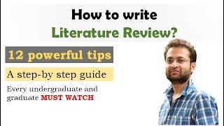 How to easily write a perfect literature review step by step guide 12 powerful tips [upl. by Harac]