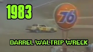 Darrell Waltrip 1983 Daytona 500 huge Crash English Commentary [upl. by Faustus186]