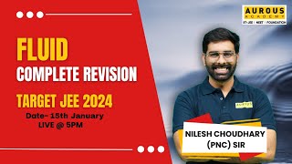 FLUID Target JEE 2024 COMPLETE REVISION  PNC sir  Aurous Academy [upl. by Weaver614]