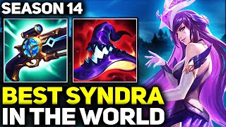 RANK 1 BEST SYNDRA IN SEASON 14  AMAZING GAMEPLAY  League of Legends [upl. by Ecnerolf]