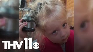 Arkansas girl goes viral after fishing with dad goes awry [upl. by Haroppiz791]