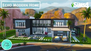 Sims 4  No CC  Echo Modern Home  Stop Motion Build  ASMR [upl. by Sirraj865]