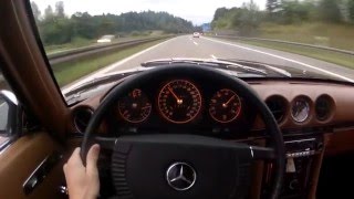 Mercedes Benz SLC 500 w107  Acceleration amp vmax Top Speed  GoPro HD [upl. by Fedirko254]