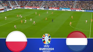 Poland vs Netherlands  UEFA Euro 2024  Watch Along amp efootball Gameplay [upl. by Itirahc558]