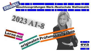 Abschlussprüfung 2023 A18b  BW Realschule Mathematik [upl. by Maise]