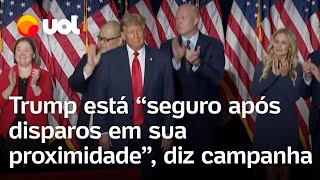 Trump está seguro após tiros disparados perto do campo de golfe dele na Flórida diz campanha [upl. by Suirradal701]