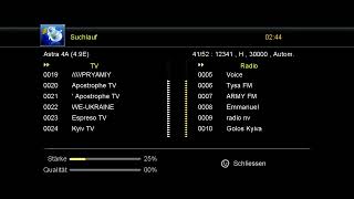 MEGASAT HD 601 V2  FTA Blindscan Astra 5° East  191123 [upl. by Voleta]