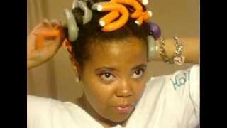 Cantu Shea Butter Flexi Rod Set amp Results for NaturalProcessed Hair [upl. by Frodi]