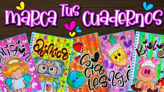 💕CÓMO MARCAR CUADERNOS✏️📒 Taller de Portadas Creativas Aprende Paso a Paso📚😍 [upl. by Gittle824]