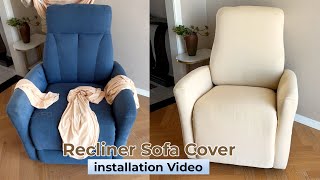 Recliner Sofa Cover by HOKIPO  Installation Video of Recliner Sofa Cover [upl. by Shyamal64]