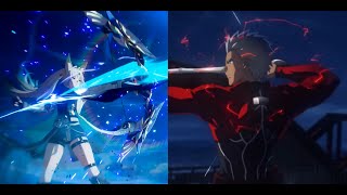 Honkai Star Rail Refrence Archer Shoot Caladbolg in Fate UBW [upl. by Nwhas]