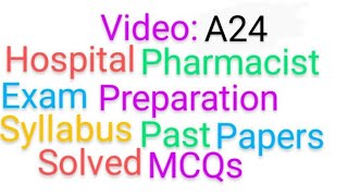 Video A24 Hospital Pharmacist Test Preparation100 MCQs on Clinical Trials and Research [upl. by Ahael732]