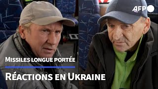 Les Ukrainiens réagissent à lutilisation de missiles à longue portée autorisée par Biden  AFP [upl. by Rumilly]