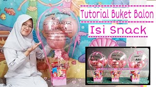 Tutorial membuat buket balon isi snack  buket balon PVC [upl. by Malamud215]