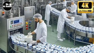 The Detailed Process of Making Yogurt  Yogurt Factory [upl. by Town]