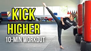 10MIN WORKOUT FOR HIGHER KICKS Follow Along  Taekwondo [upl. by Brendin]