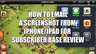 How to email a screenshot from iPadiPhone  For subscriber base review [upl. by Atilehs]