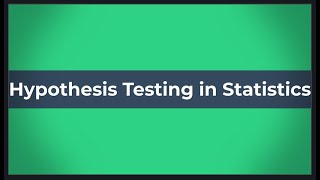 Hypothesis Testing  Theory and Practice SPSS [upl. by Goetz]