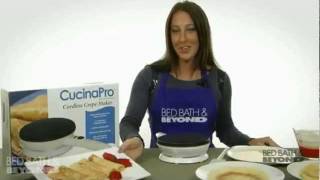 Cucina Pro Cordless Crepe Maker at Bed Bath amp Beyond [upl. by Ahcmis]