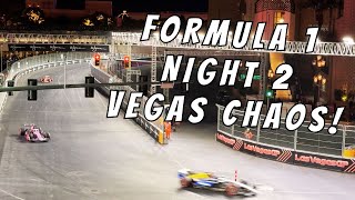 Las Vegas Strip Friday Night Formula 1 Practice Race Down Las Vegas Strip Bugattis on Strip amp More [upl. by Ecidnarb]