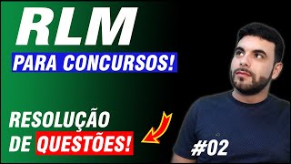 02 RESOLUÇÃO DE QUESTÕES  RLM PARA CONCURSOS [upl. by Donoho]