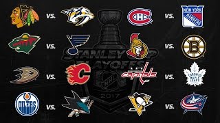 2017 Stanley Cup Playoffs  Round 1  All Goals [upl. by Namsu299]