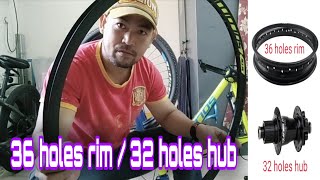 Lacing 36 holes rim into 32 holes hub  tips [upl. by Airemat]