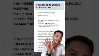 👮🏻‍♂️👮🏻🇪🇨Policía Nacional Convocatoria Polígrafo Control de Confianza Julio 2024 [upl. by Griggs996]