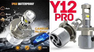 H4 Y12 Pro Mini Projector Led Headlight Bulbs [upl. by Photina878]