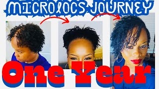 DIY 🎉One Year🎉Microlocs JourneyVisual with PICs  hairstyles [upl. by Merlin729]