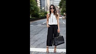 Chic white and black culottes summer outfit ideas [upl. by Nylrebmik261]