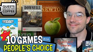 10 Board Games Being Played NOW  quotPeoples Choicequot Board Game Picks [upl. by Tonkin]