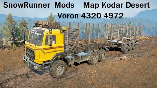 SnowRunnerModsVoron 4320 4972Region map Kodar DesertCargo transportation Part 14 [upl. by Viradis]