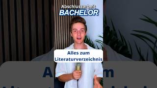 Das Literaturverzeichnis der Bachelorarbeit student studium bachelorarbeit [upl. by Philcox]