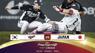 HIGHLIGHTS  Game 22 Korea vs Japan  WBSC Premier12 2024 presented by RAXUS [upl. by Aymer]